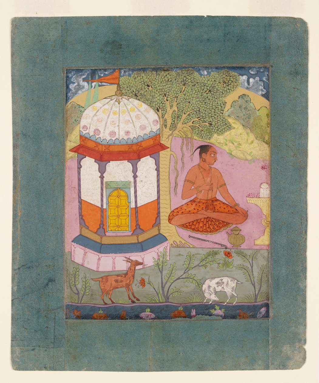 Ascetic in a landscape, illustrating the musical mode Bangali Ragini by Unbekannt