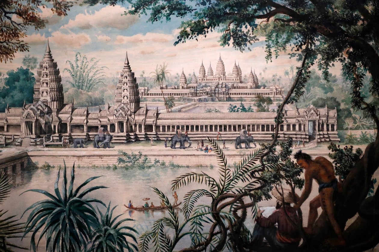 View of Angkor Wat by Louis Delaporte around 1870-73, Singapore, 2018 by Unbekannt