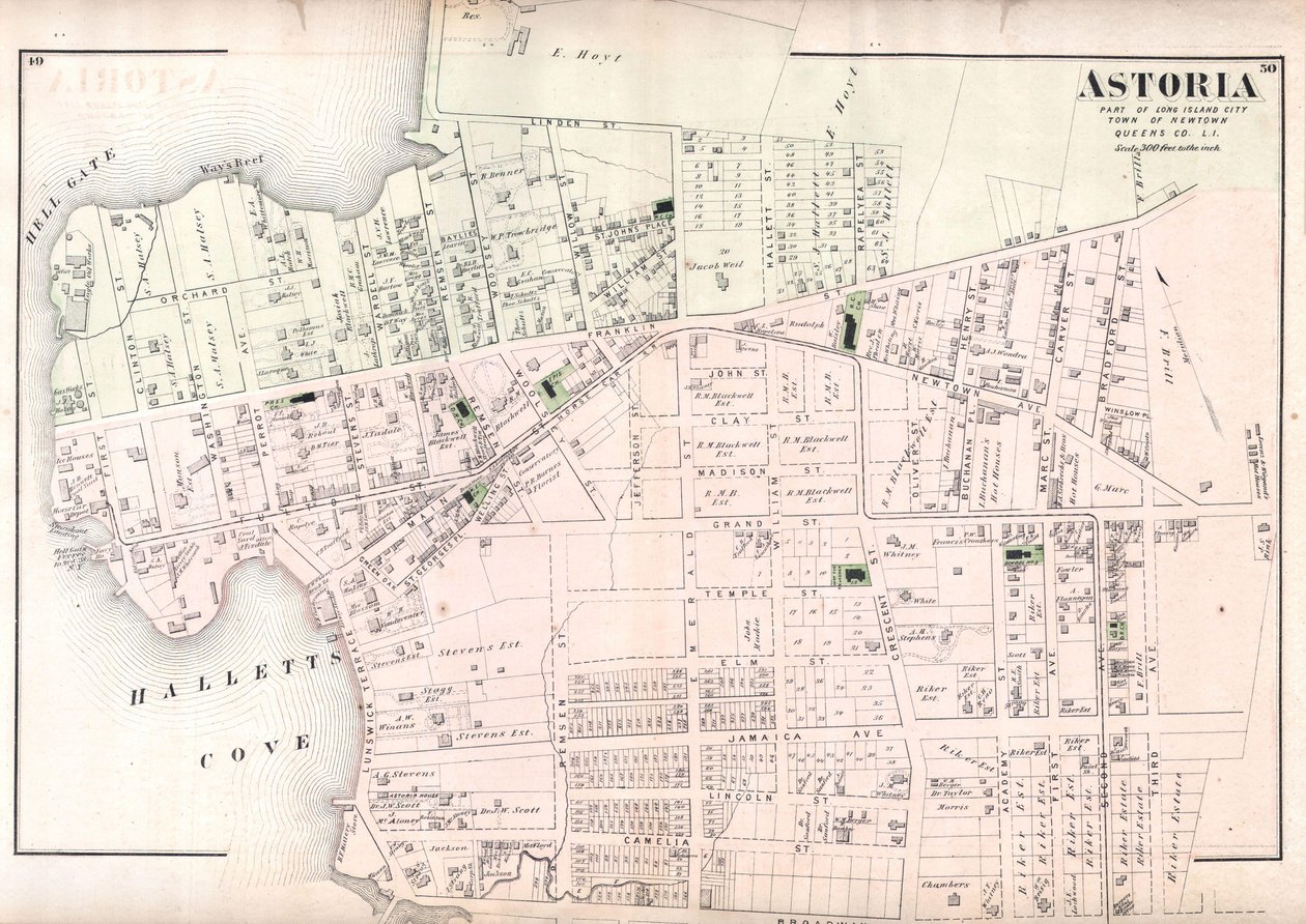 Astoria, Part of Long Island City, Town of Newtown, Queens, Co. L.I by Unbekannt