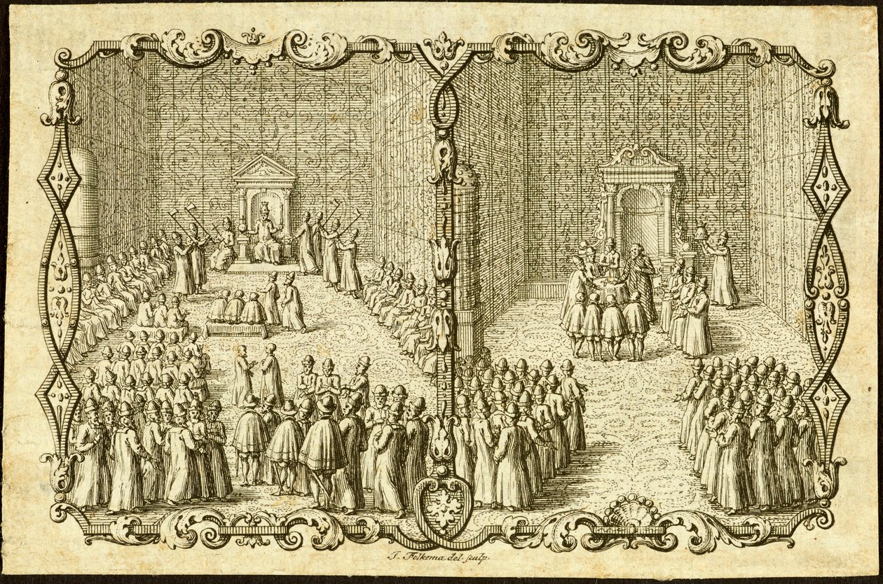 Audience at the Russian Czar, Moscow. Published by Jacob Ulfeldt by Unbekannt