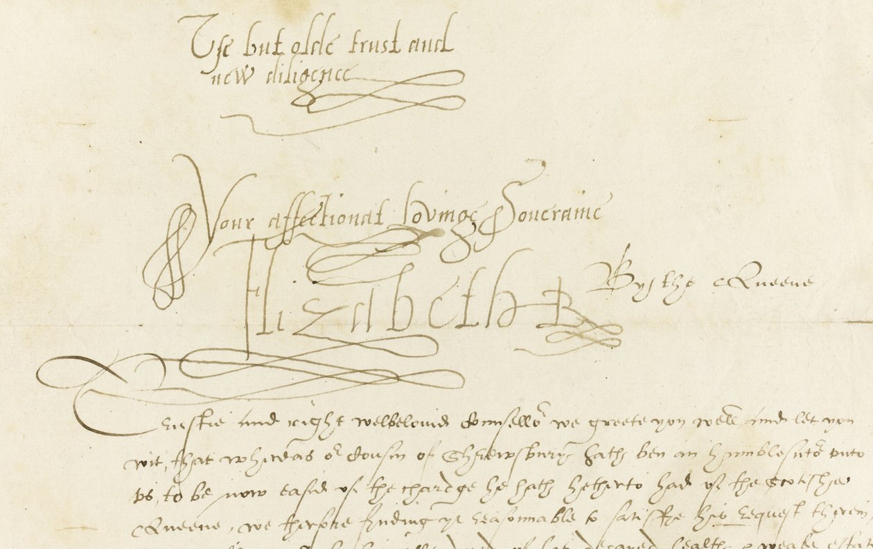 Autograph Letter by Queen Elizabeth I to Mary, Queen of Scots, 1584 by Unbekannt