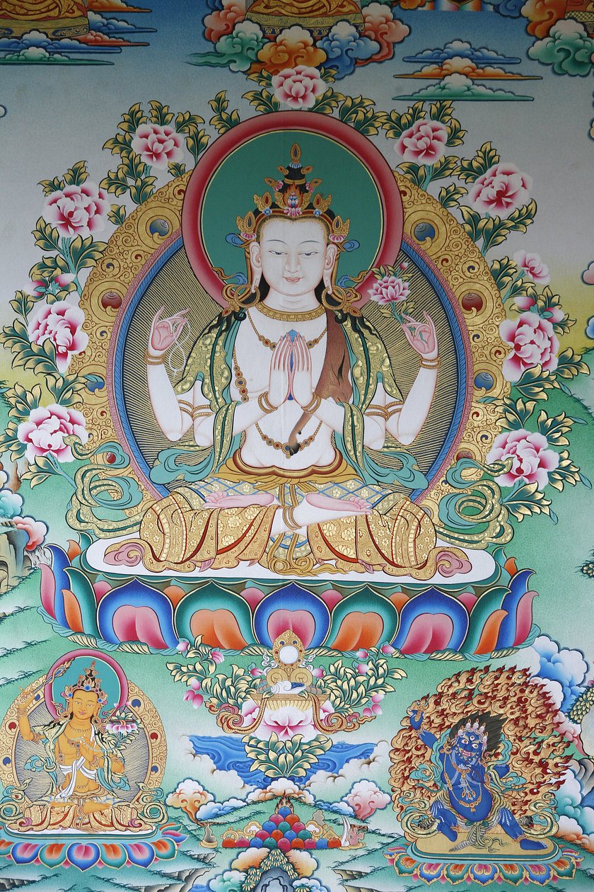 Avalokitesvara, Buddha of compassion, Kathmandu, Nepal by Unbekannt