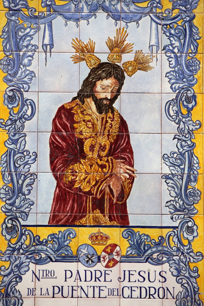 Azulejo mosaic panel on Plaza de San Francisco, Malaga, Spain by Unbekannt