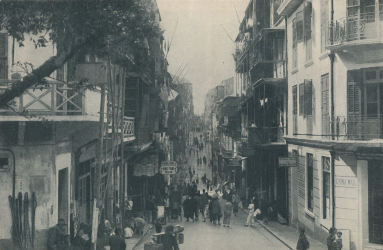 Balconied Buildings of a Populous Trade Highway Running East and West by Unbekannt