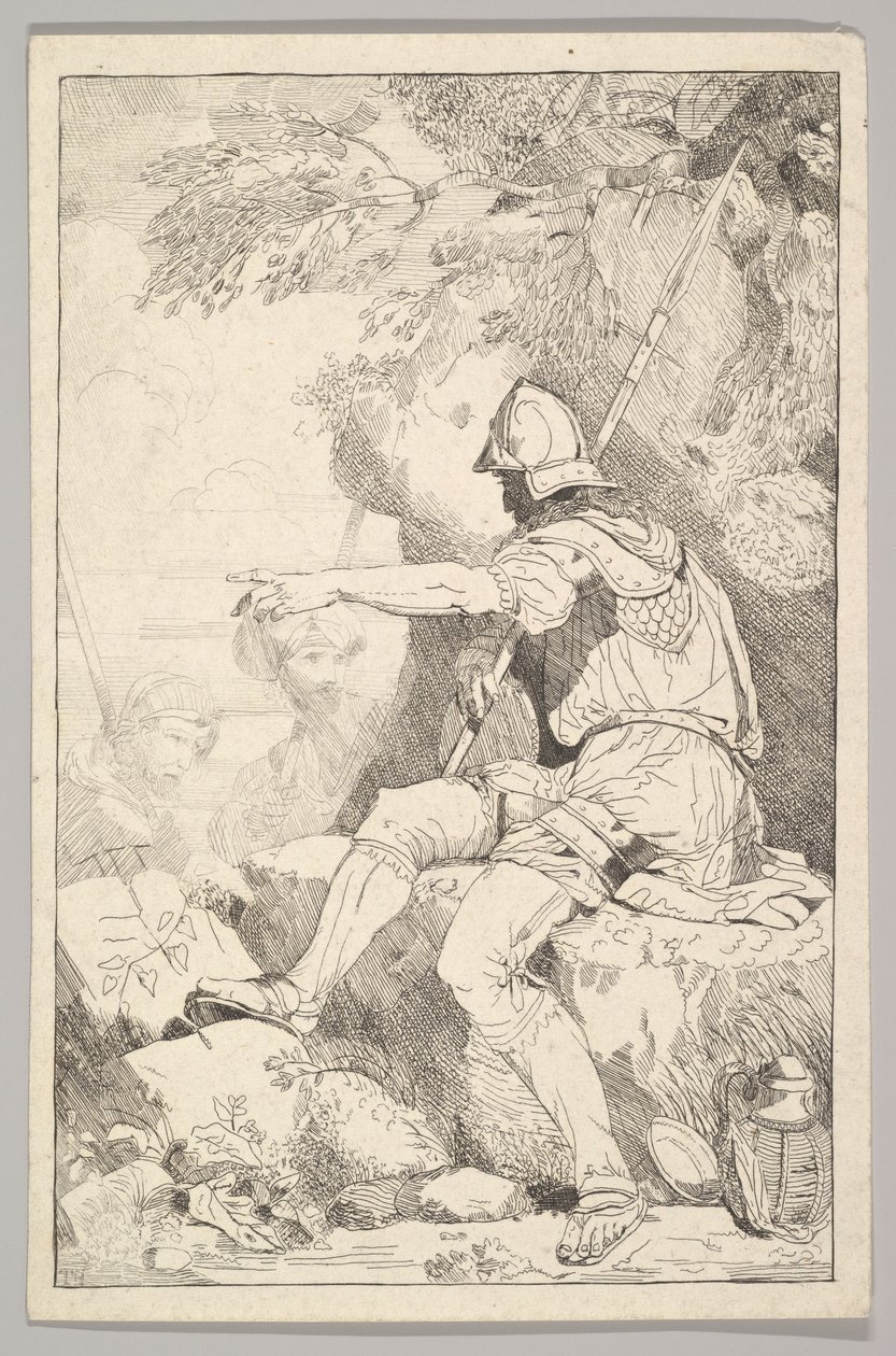 Banditti Taking His Post by Unbekannt