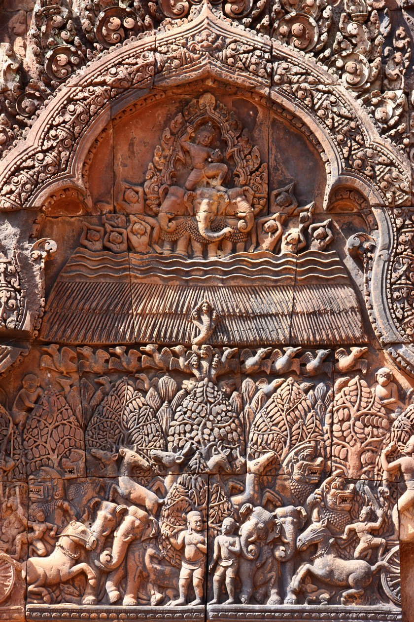 Banteay Srei Temple at Angkor, Siem Reap, Cambodia by Unbekannt