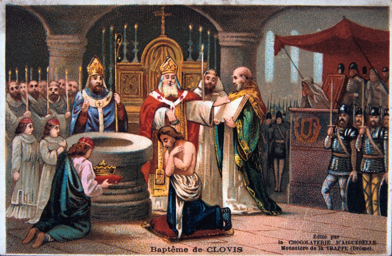 Baptism of Clovis, 496 AD, 19th Century by Unbekannt