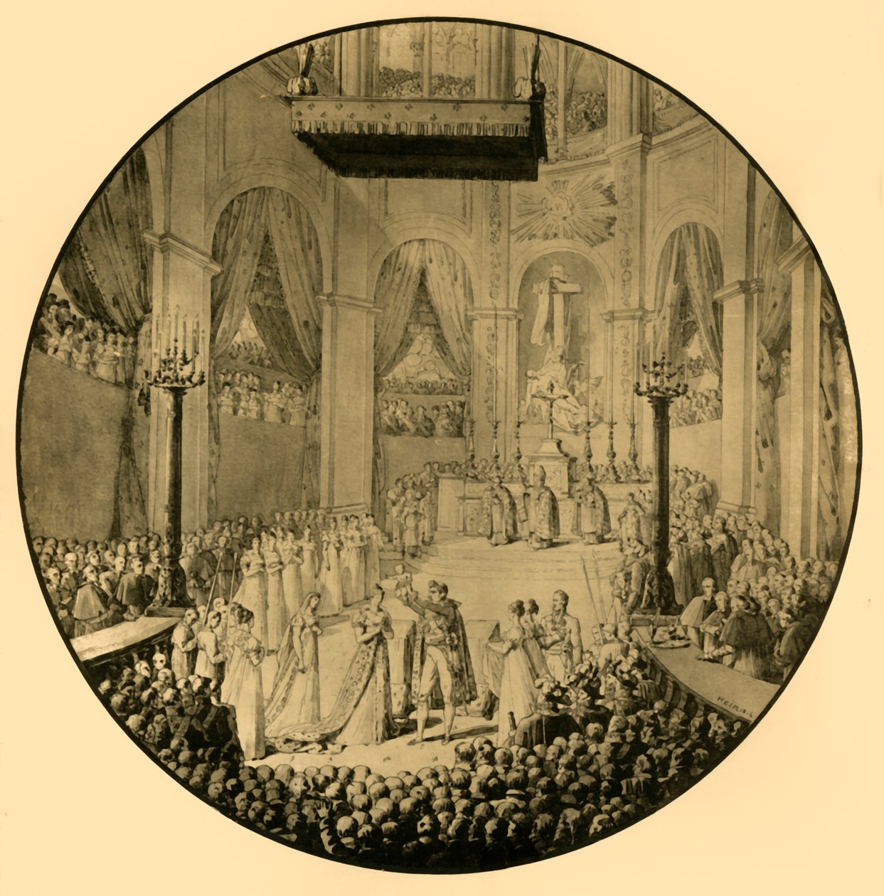 Baptism of Napoleon II, Notre Dame, Paris by Unbekannt