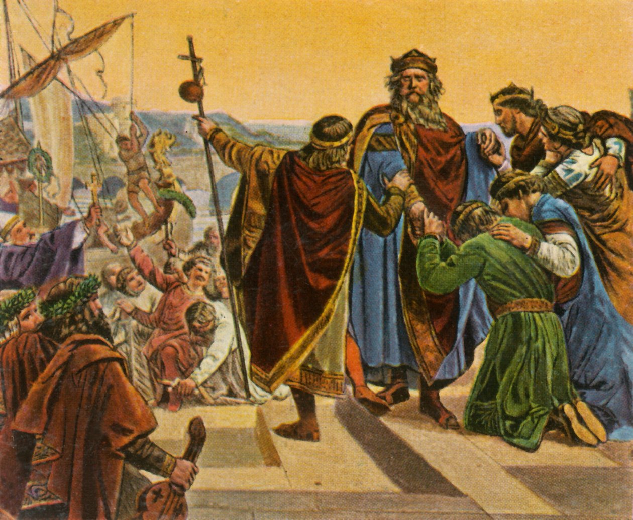 Barbarossa Bids Farewell as He Leaves on His Crusade by Unbekannt