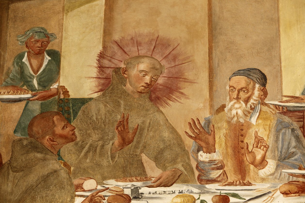 Basilica di Santa Caterina, Galatina, Apulia Fresco in the cloister (Painted by BrJoseph of Gravina in 1696), Galatina, Italy by Unbekannt