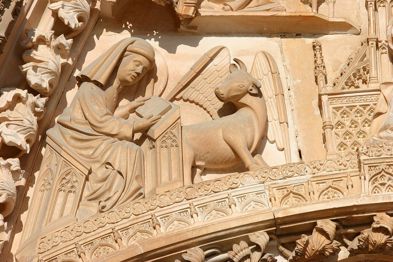 Evangelist Luke and the Ox, His Symbol, Batalha Monastery, Batalha, Portugal by Unbekannt