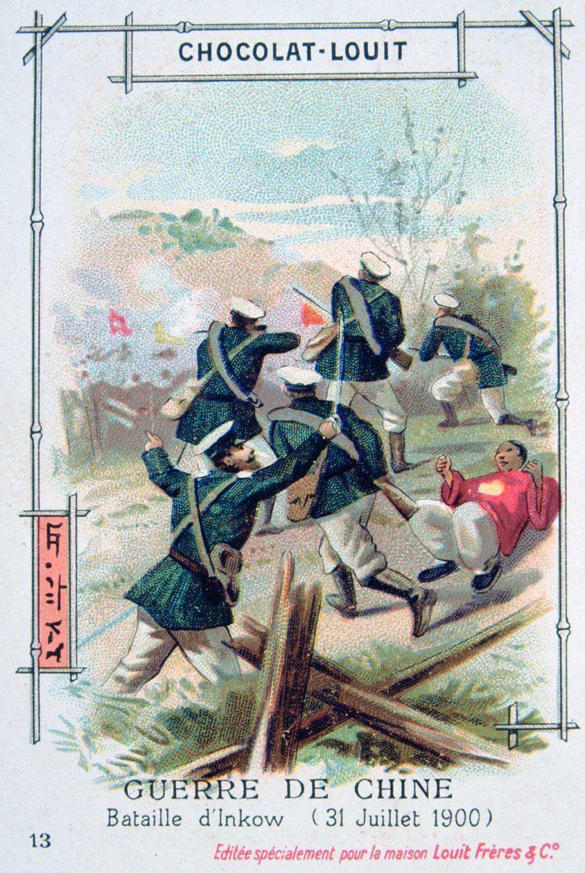 Battle at Inkow, China, Boxer Rebellion, 31 July 1900 by Unbekannt