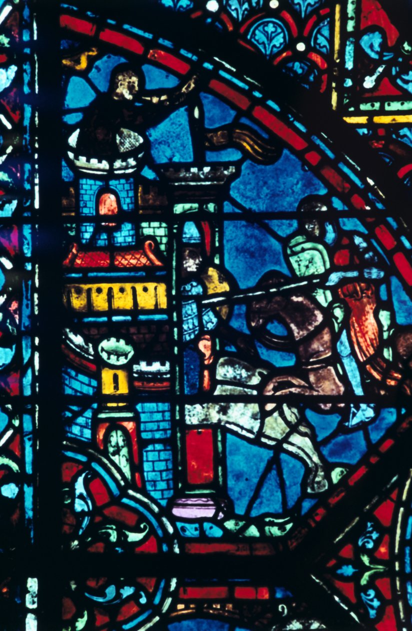 Battle for a City, Stained Glass, Chartres Cathedral, France, c1225 by Unbekannt