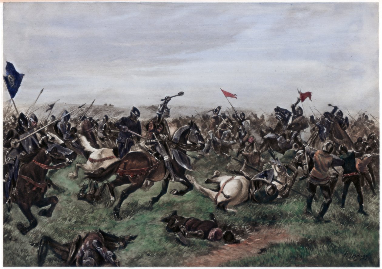 Battle of Agincourt, 25 October 1415 by Unbekannt