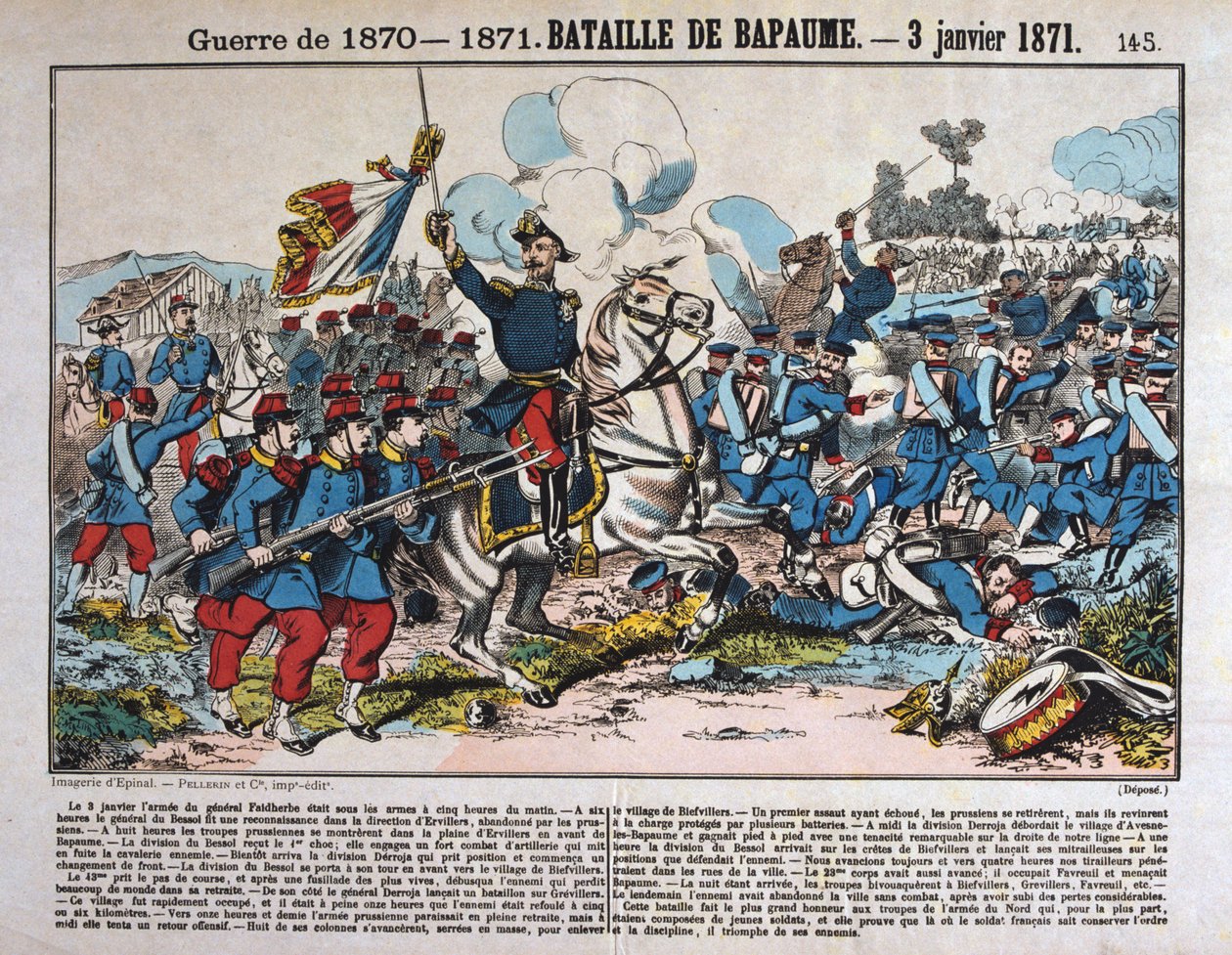 Battle of Bapaume, Franco-Prussian War, 3 January 1871 by Unbekannt