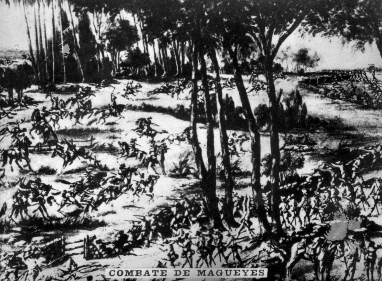 Battle of Magueyes by Unbekannt