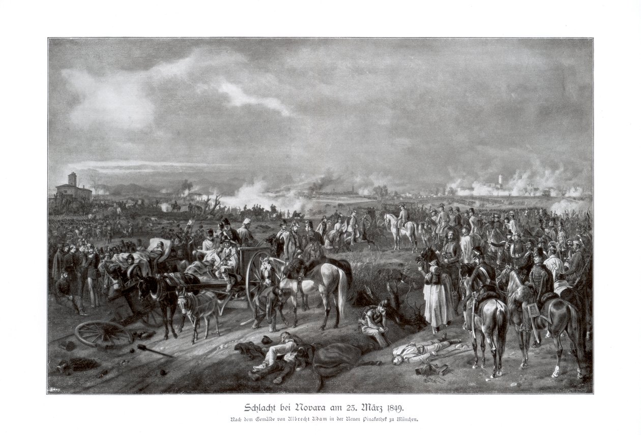 Battle of Novara, Italy, 23 March 1849 by Unbekannt
