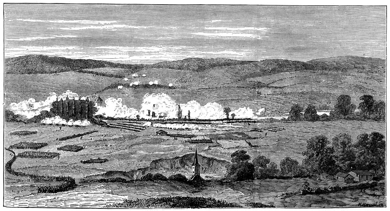 Battle of Sedan, France, Franco-Prussian War, 1 September 1870 by Unbekannt