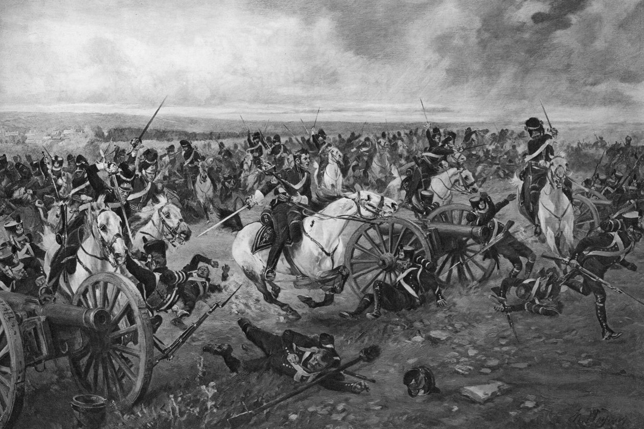 Battle of Waterloo by Unbekannt