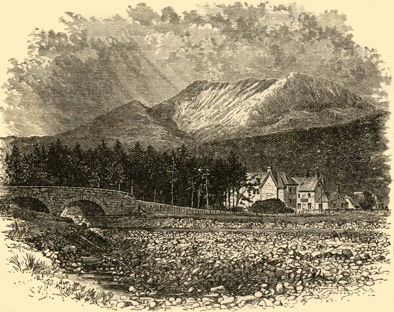 Ben Bay and Kinlochewe Hotel, 1898 by Unbekannt