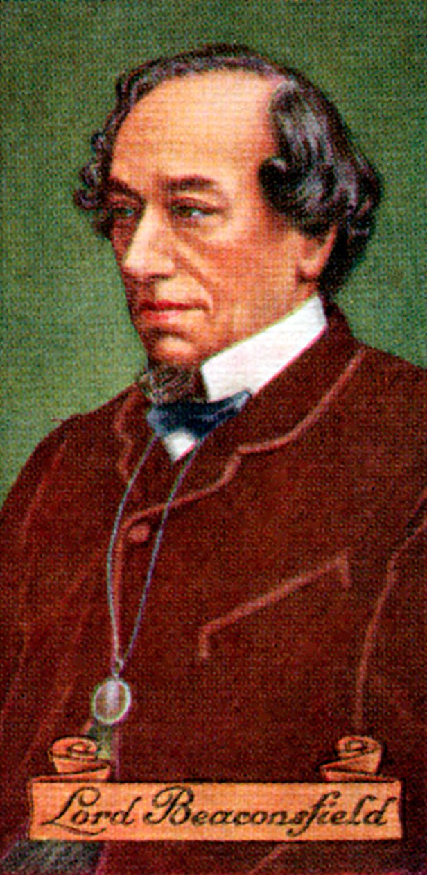 Benjamin Disraeli, Earl of Beaconsfield, taken from a series of cigarette cards, 1935 by Unbekannt