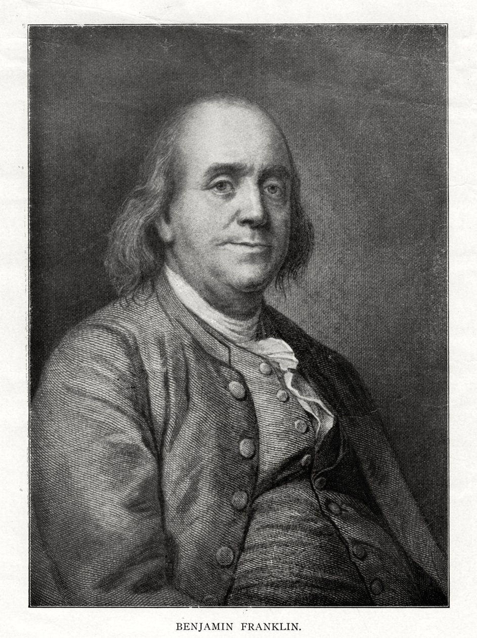 Benjamin Franklin, American statesman, printer and scientist by Unbekannt