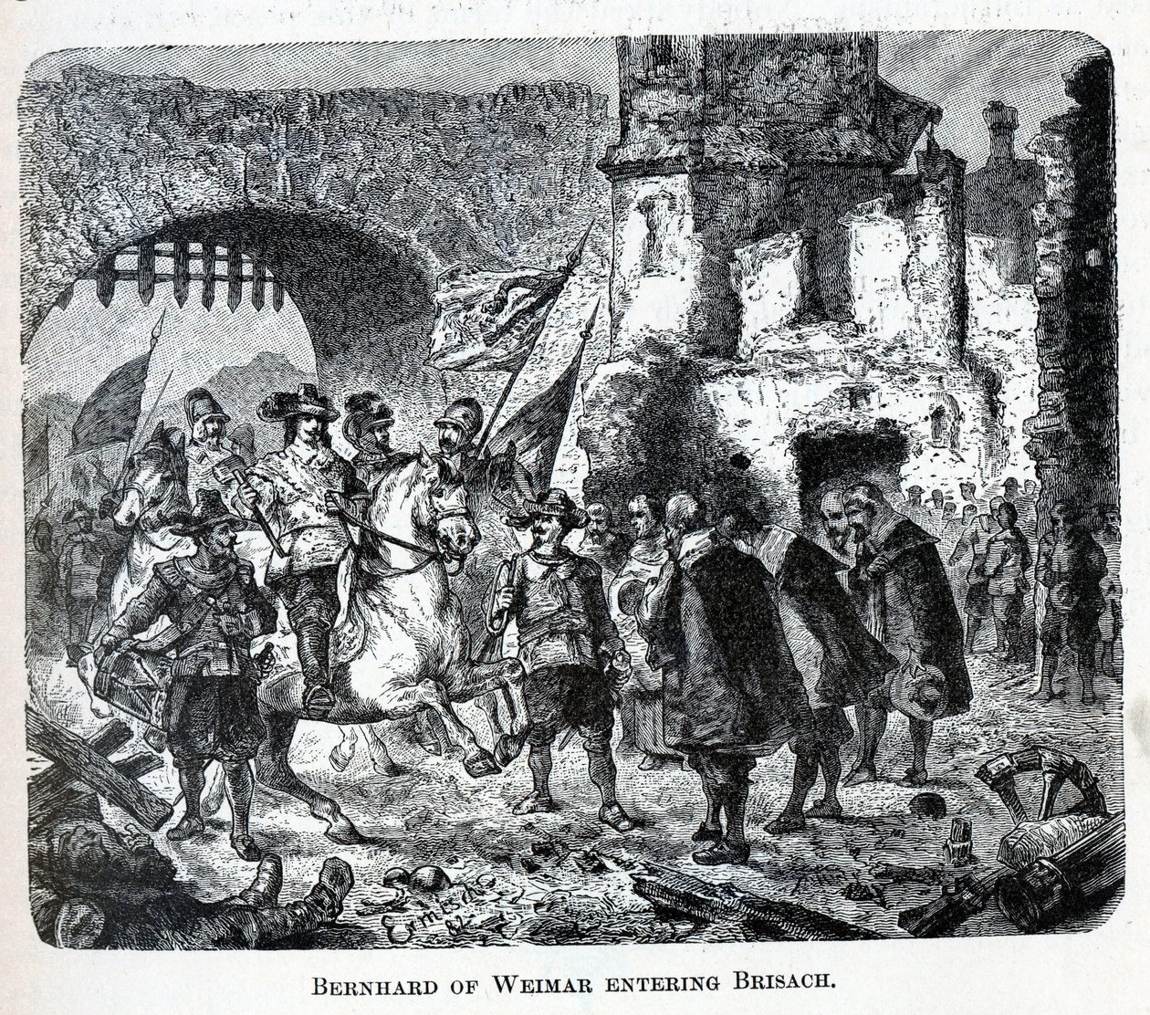 Bernhard of Weimar entering Breisach, 1882 by Unbekannt