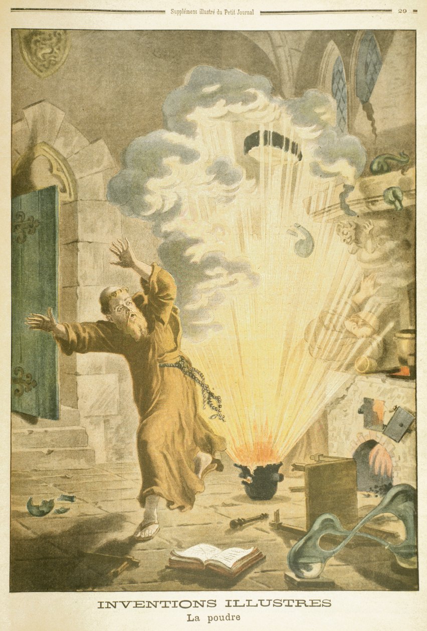 Berthold Schwart, 14th Century German Franciscan Monk and Alchemist by Unbekannt