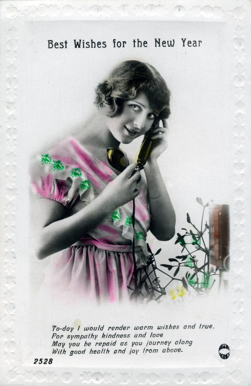 Best Wishes for the New Year, greetings card by Unbekannt