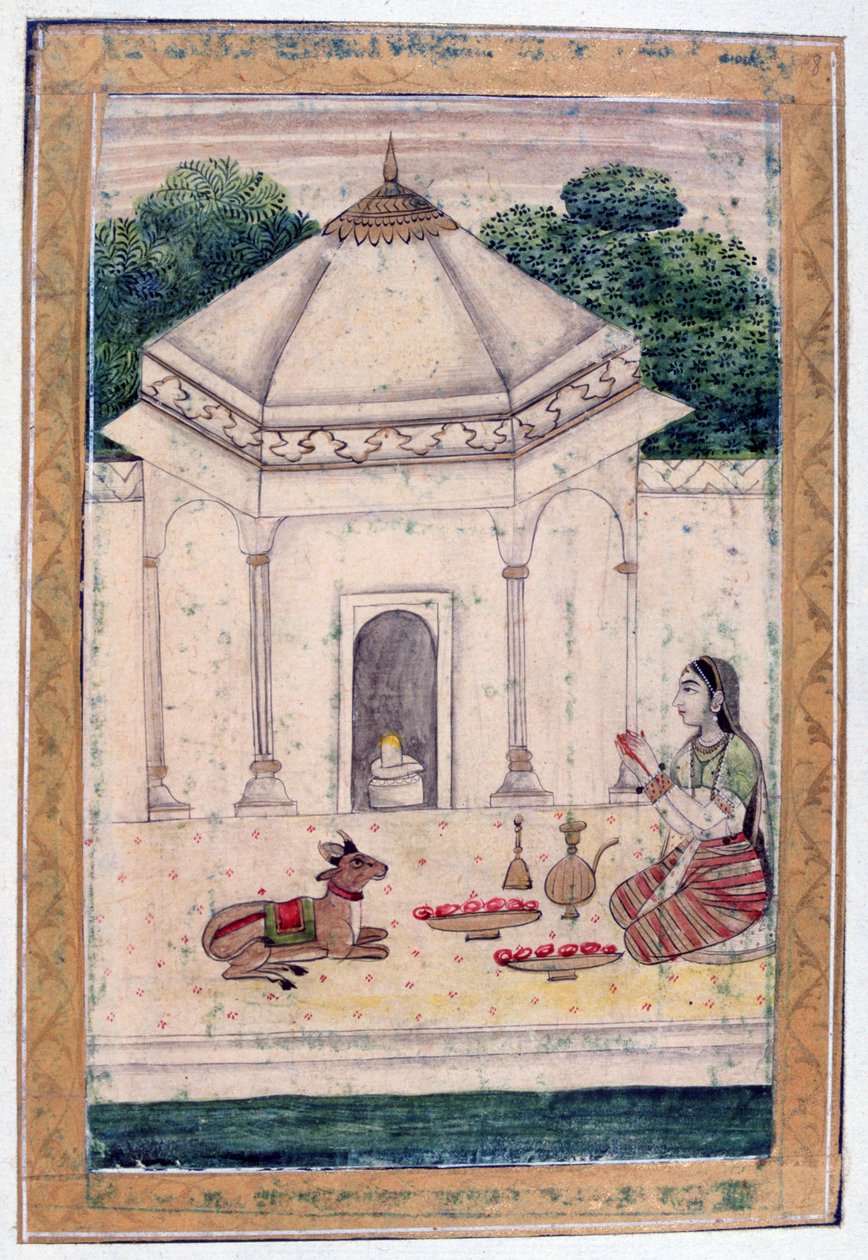 Bhairavi Ragini, Ragamala Album, School of Rajasthan, 19th Century by Unbekannt