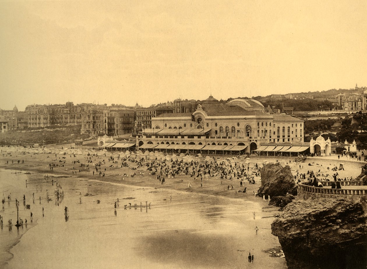 Biarritz - The Municipal Casino and the Grand Beach, c1930 by Unbekannt