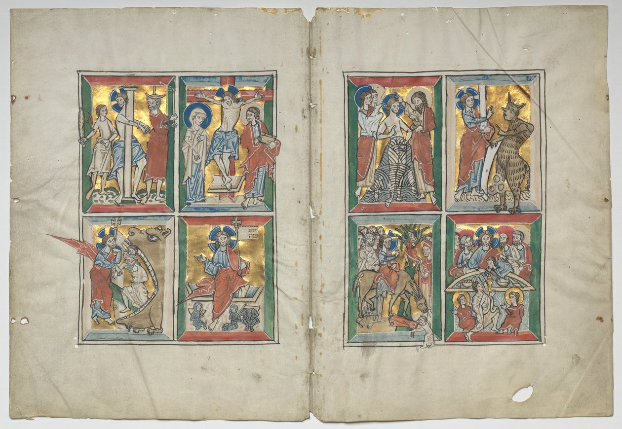 Bifolio with Scenes from the Life of Christ, 1230-1240 by Unbekannt