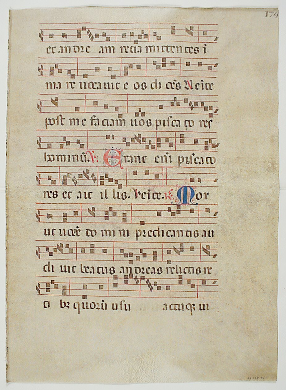 Bifolium from an Antiphonary, Italian, 14th century by Unbekannt