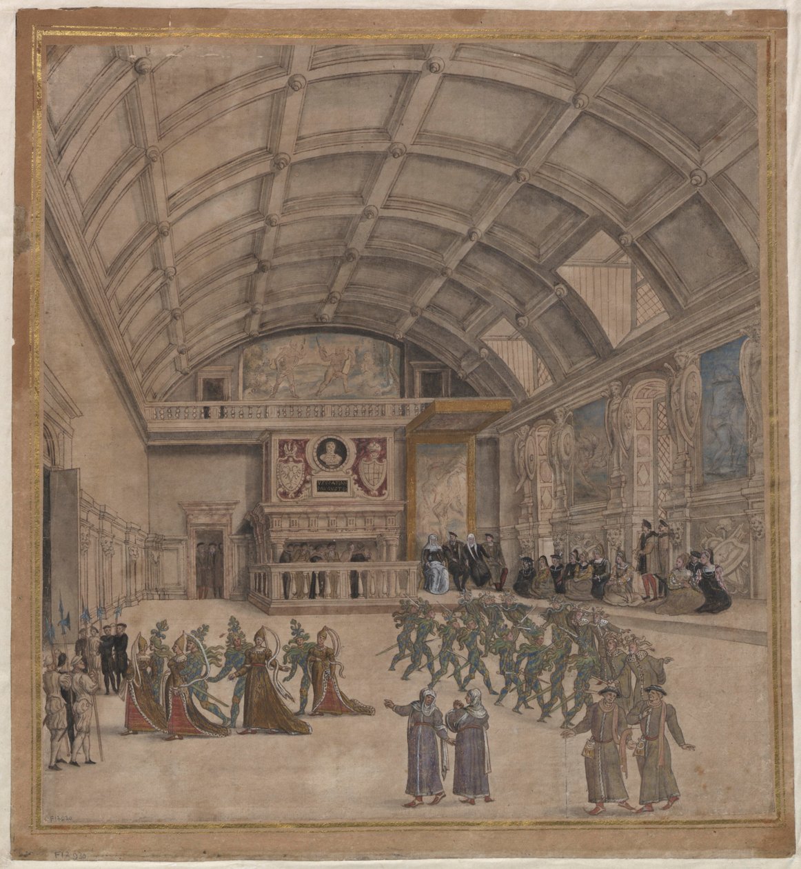 Binche Palace during the celebrations in August 1549, 1549 by Unbekannt