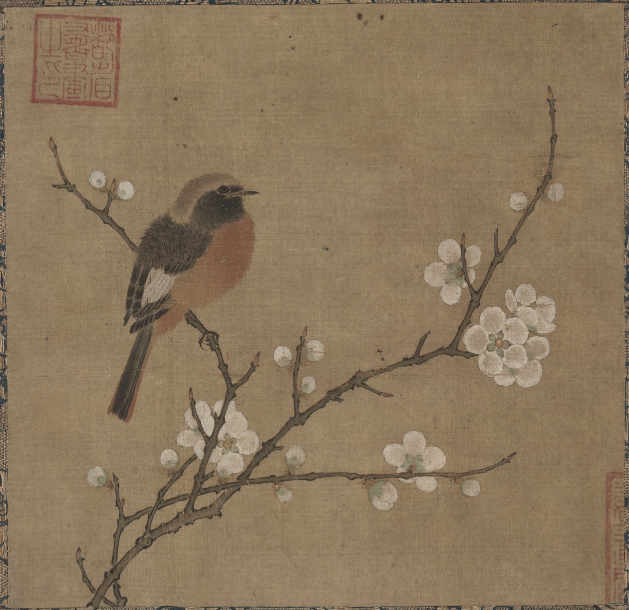 Bird on a Flowering Branch by Unbekannt