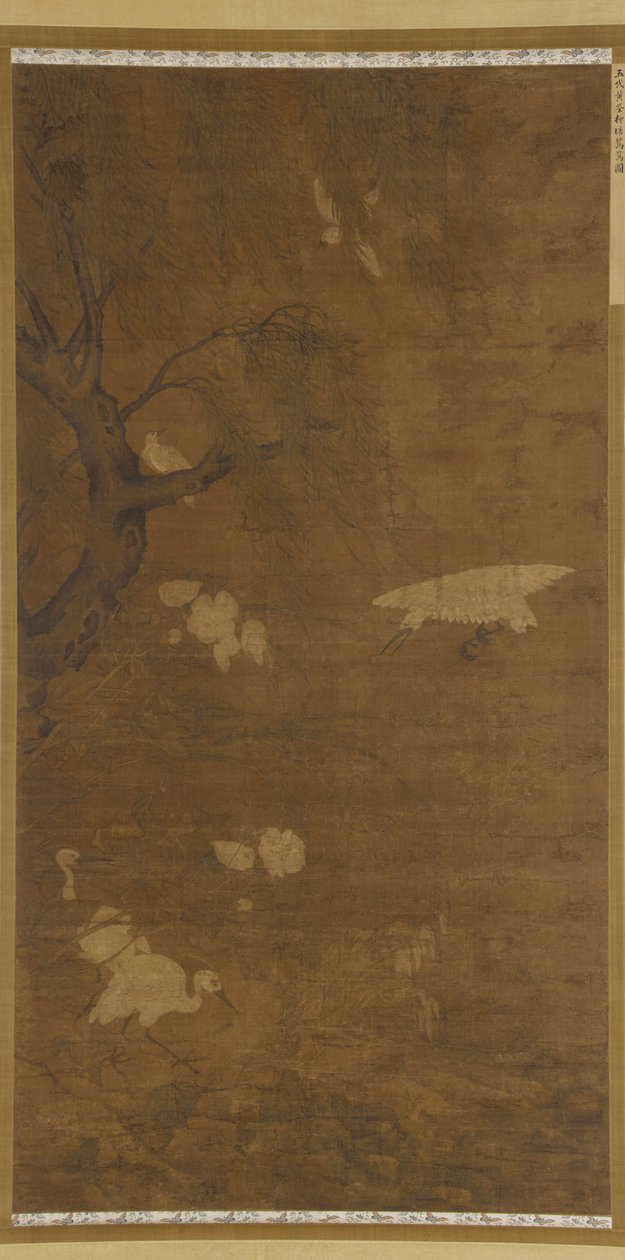 Birds, Willow Tree, and Flowers, Ming dynasty, 15th-16th century by Unbekannt