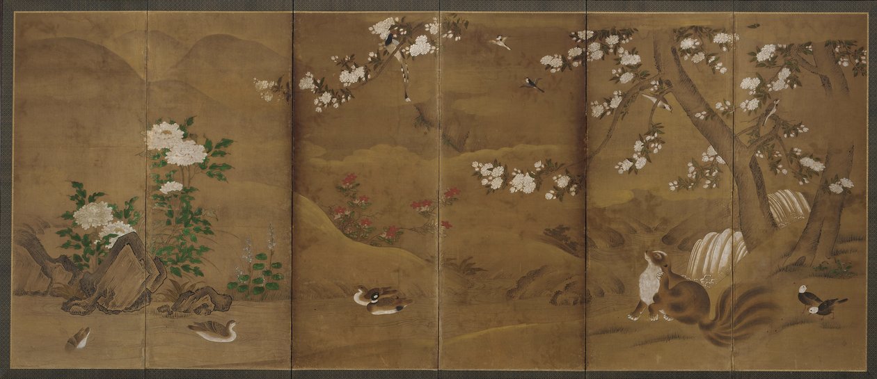 Birds, Flowers of the Seasons, and Civet Cats by Unbekannt