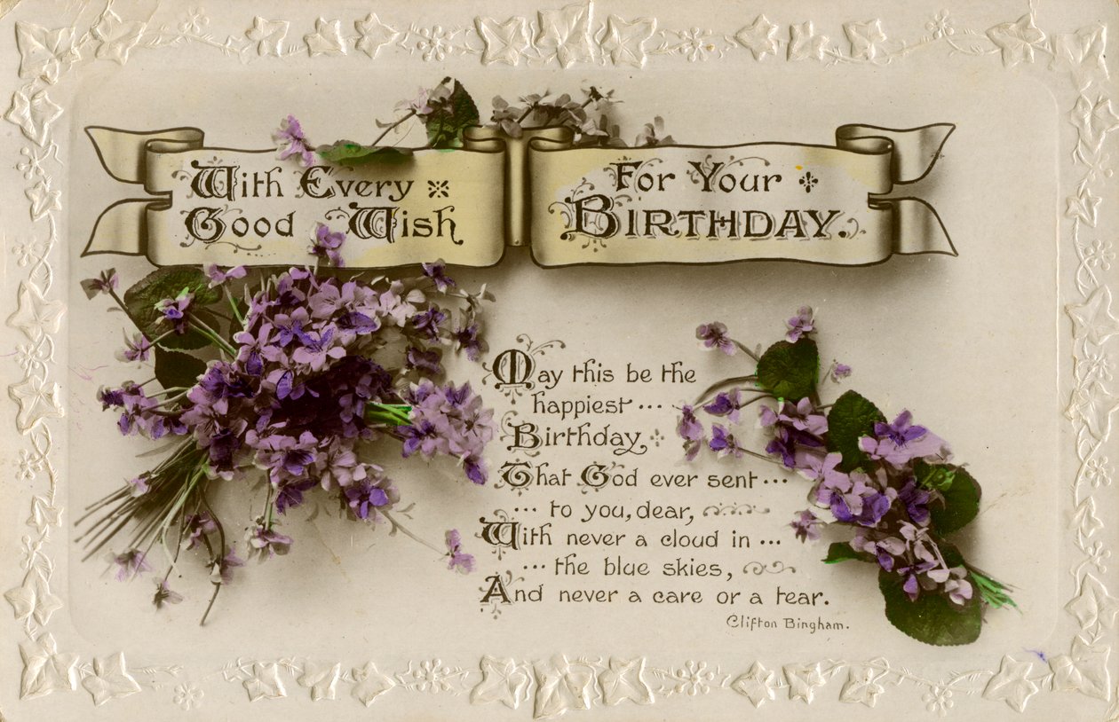 Birthday postcard by Unbekannt