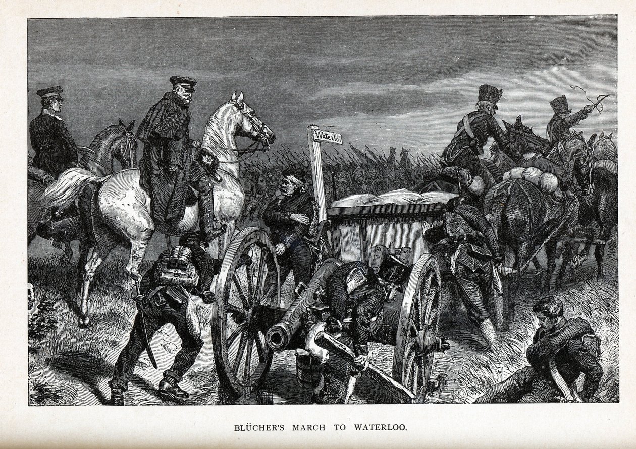 Blüchers Marsh to Waterloo by Unbekannt