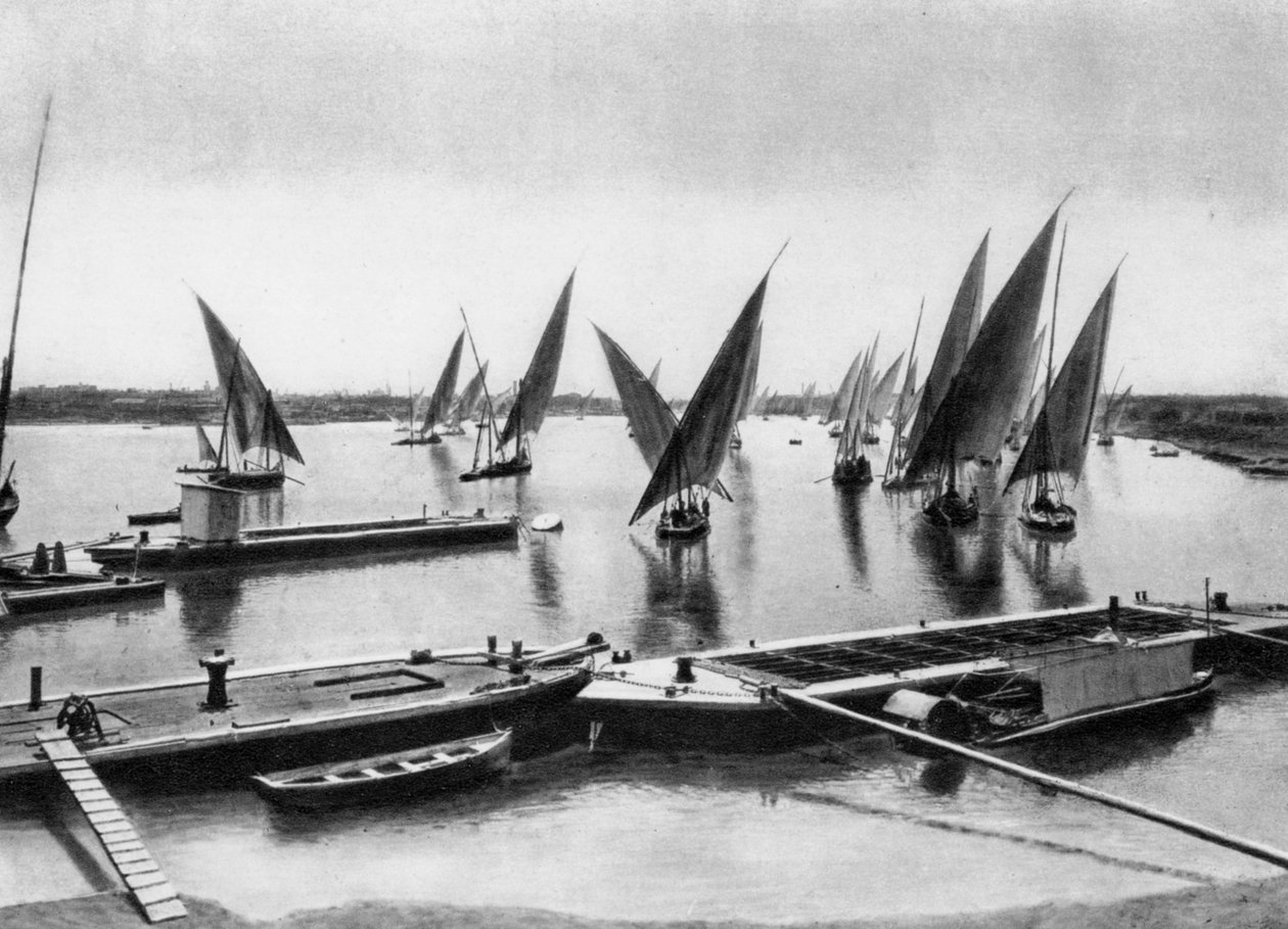 Boats on the Nile, Cairo, Egypt, c1920s by Unbekannt
