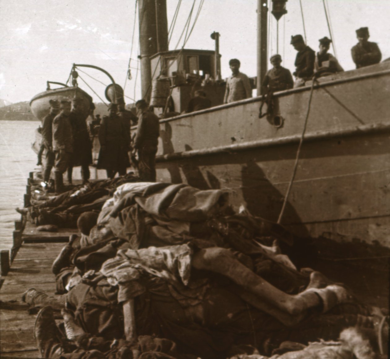 Bodies of typhus victims, Corfu, Greece, c1915 by Unbekannt
