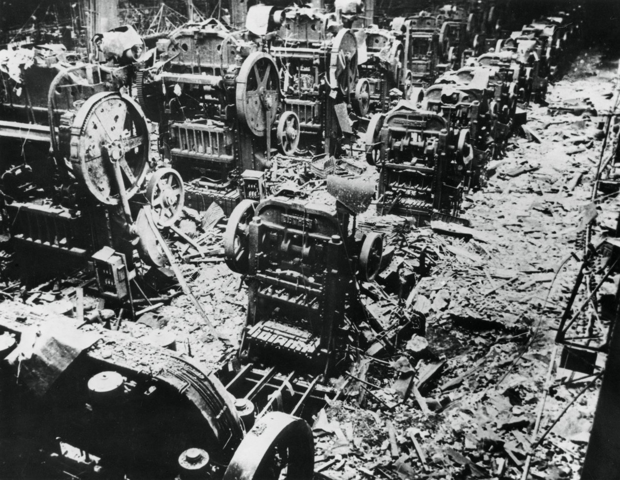 Bomb Damage at a Renault Factory, Sevres, Paris by Unbekannt