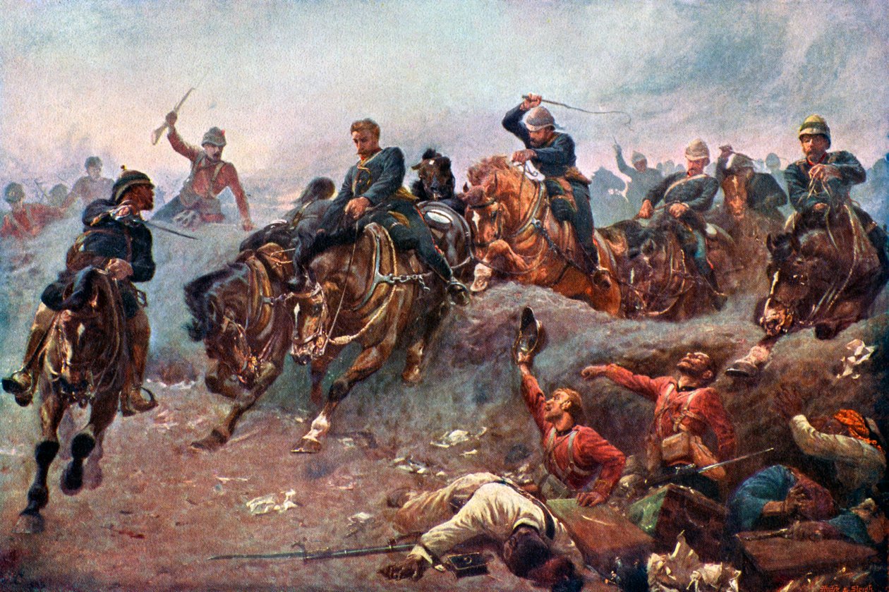 British Artillery Entering the Enemy Lines at Tel-El-Kebir, 1882, c1920 by Unbekannt