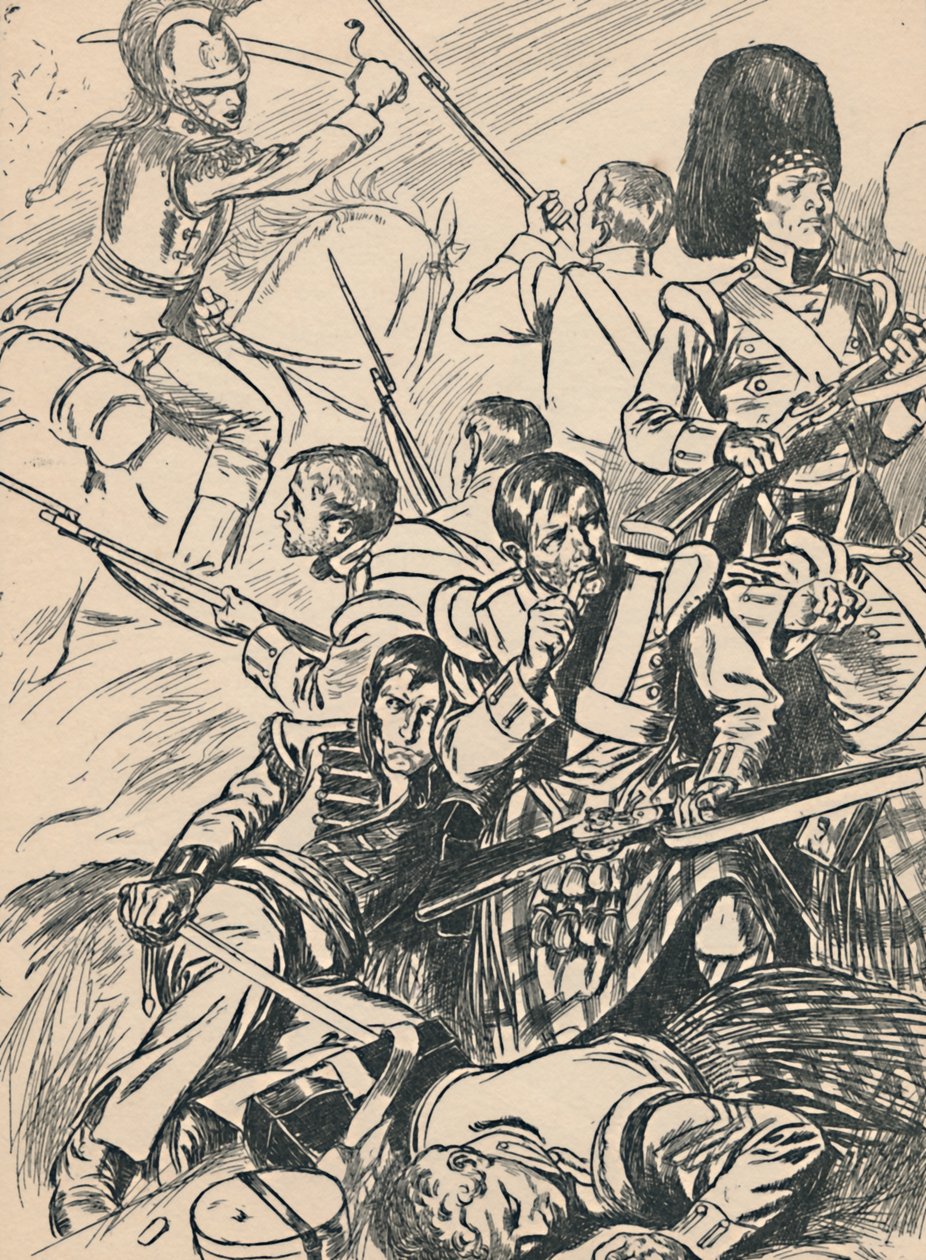 British Soldiers at the Battle of Waterloo by Unbekannt