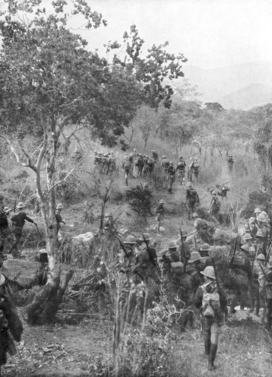British Troops in the Bush on the Borders of German East Africa, World War I by Unbekannt