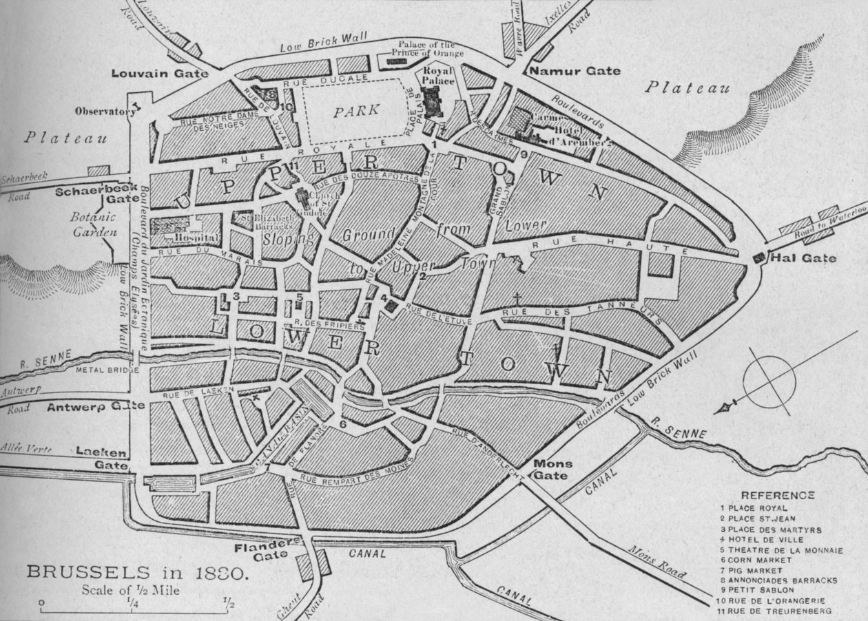 Brussels in 1830 - Plan, 1902 by Unbekannt