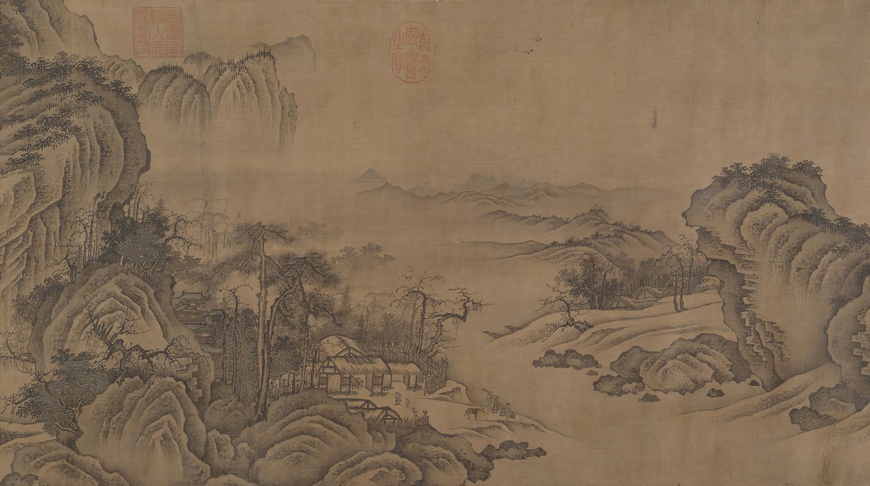 Buddhist Temples amid Autumn Mountains, 14th century by Unbekannt