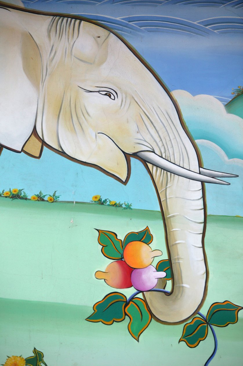 Buddhist painting. Temple of the Thousand Buddhas, Toulon-sur-Arroux, France by Unbekannt