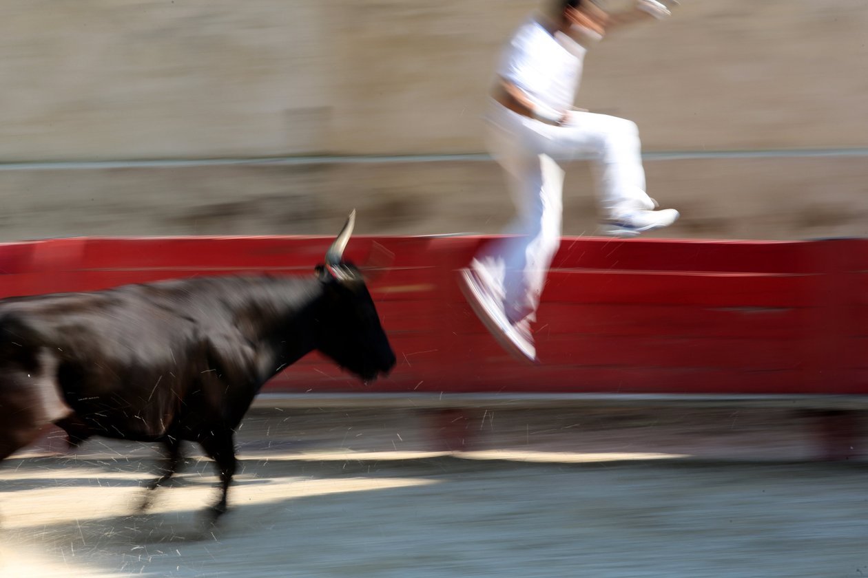 Bullfighting (Course Camarguaise), Vallabregues by Unbekannt