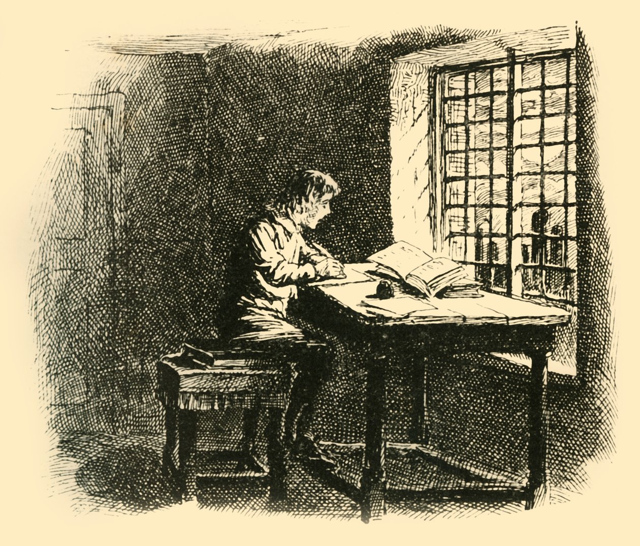 By the Light of the Moon He Began His Task, 1907 by Unbekannt